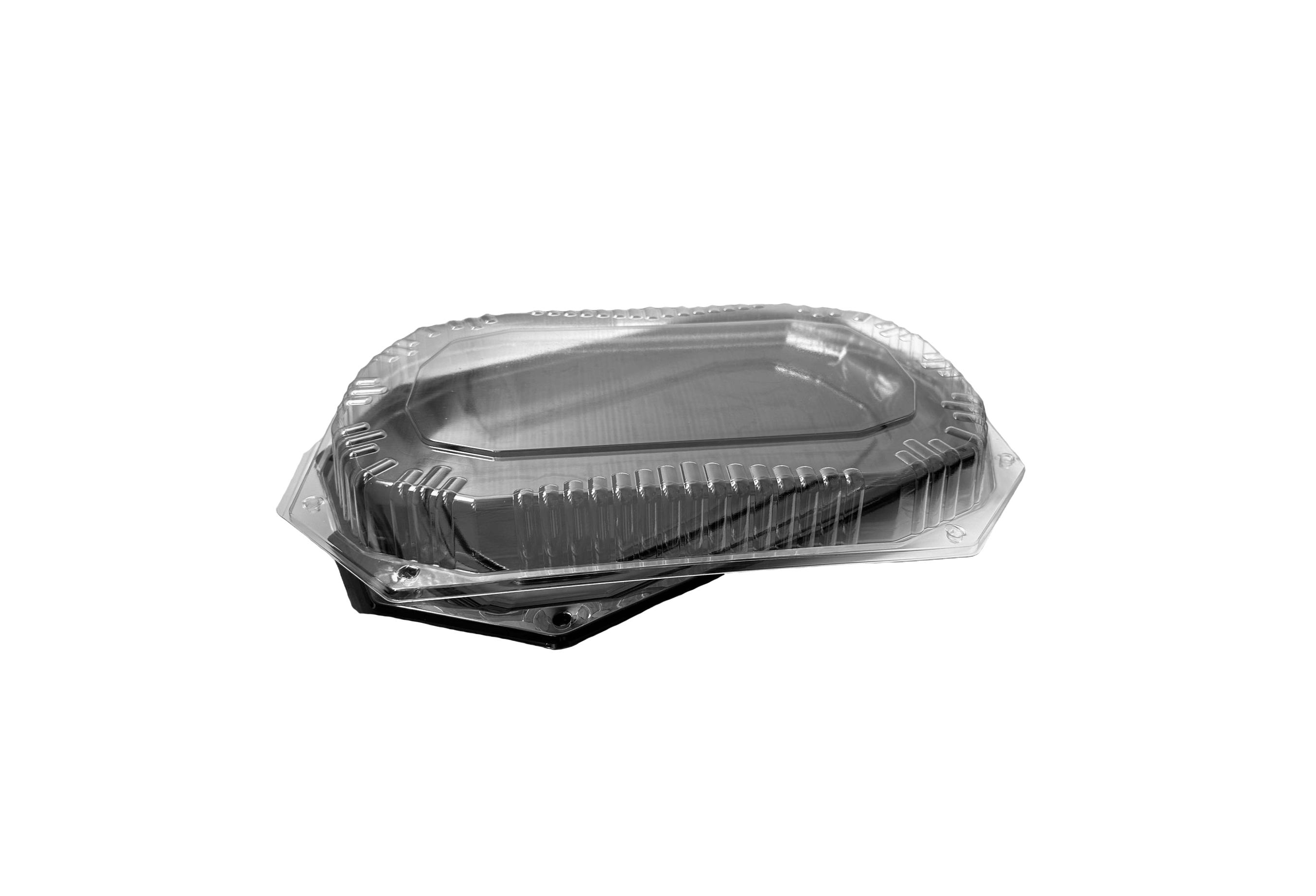 Platouri negre mari cu capac transparent inclus 43 X 29 CM c